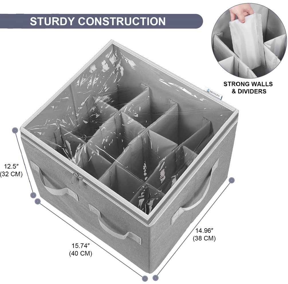 Moteph Shoe Organizer Closet Storage Solution with Clear Cover